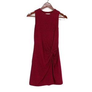 Abercrombie & Fitch Marled Maroon Soft & Stretchy Cinched Sleeveless Dress Nwt